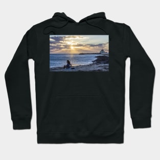 The Sunbather, sunset at StKilda Pier, StKilda, Victoria, Autralia. Hoodie